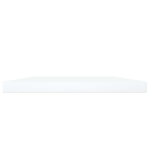 Рафтове за етажерка, 4 бр, бели, 100x20x1,5 см, инженерно дърво