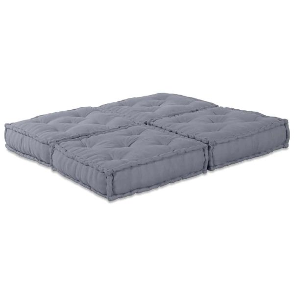 Модулен диван 2 pcs Сиво 140 x 70 x 36 см Текстил