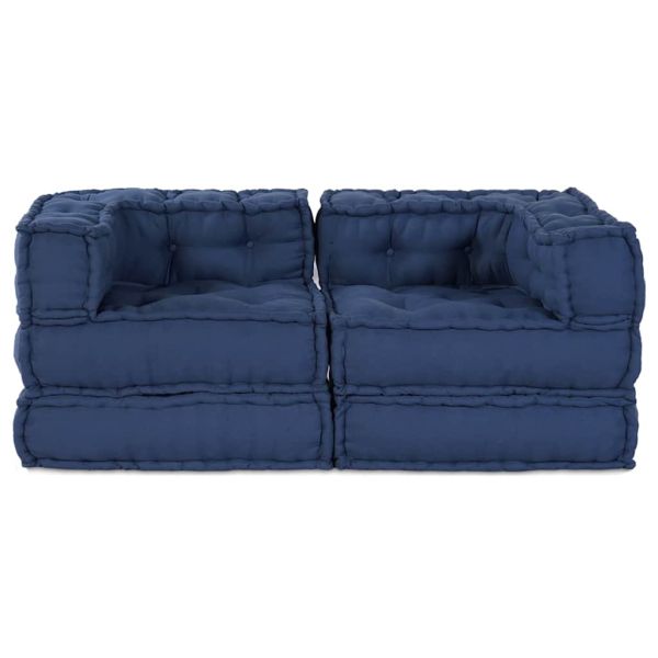 Модулен диван 2 pcs Индийски 140 x 70 x 56 см Текстил