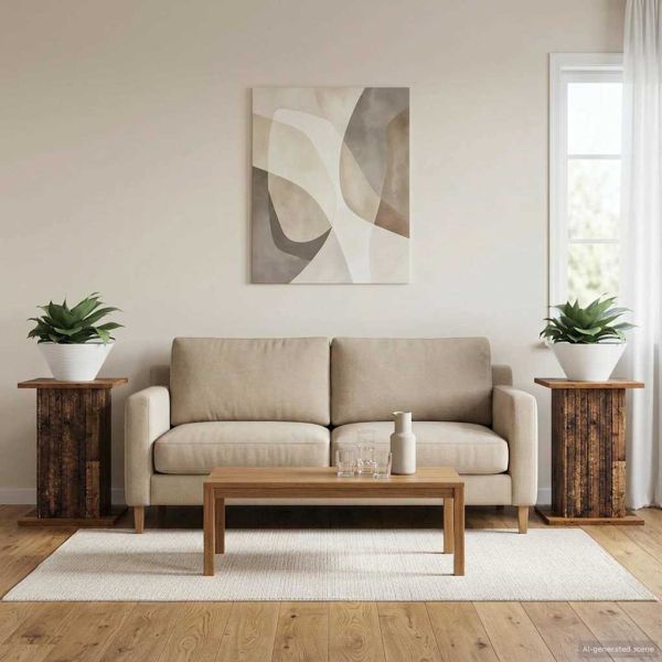 Стойка за растения 2 pcs Старо дърво 30,5 x 30 x 43 см
