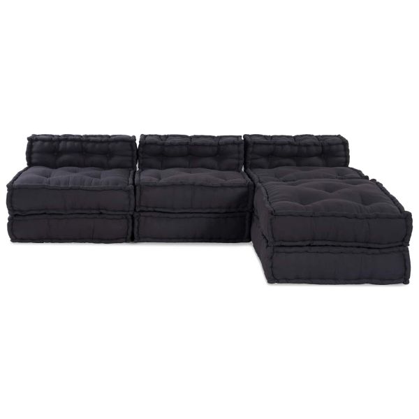 Модулен диван 4 pcs Антрацит Текстил