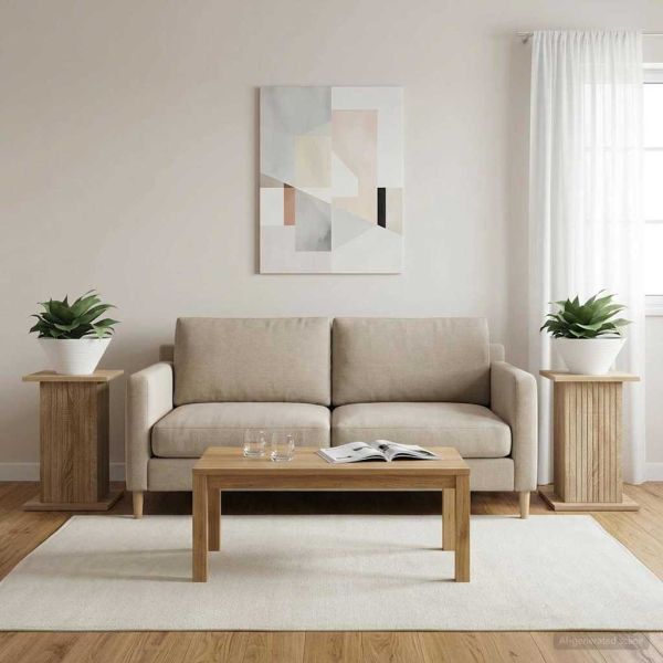 Стойка за растения 2 pcs Дъб сонома 30,5 x 30 x 43 см