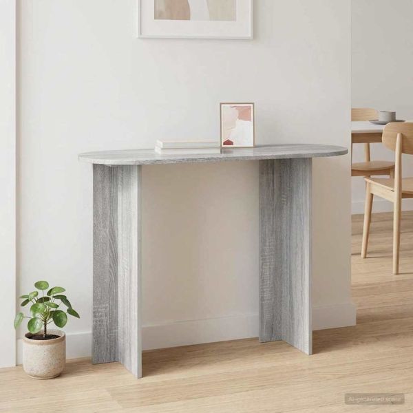 Конзолна маса със съхранение Сива сонома 100 x 39,5 x 75 см