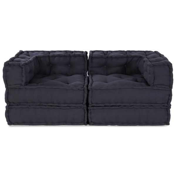 Модулен диван 2 pcs Антрацит 140 x 70 x 56 см Текстил