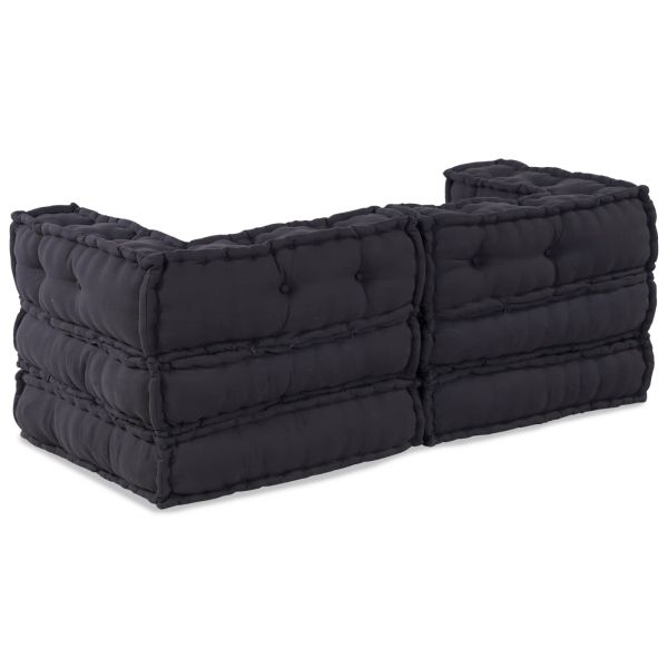 Модулен диван 2 pcs Антрацит 140 x 70 x 56 см Текстил