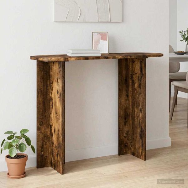 Конзолна маса Опушен дъб 100 x 39,5 x 75 см Инженерна дървесина