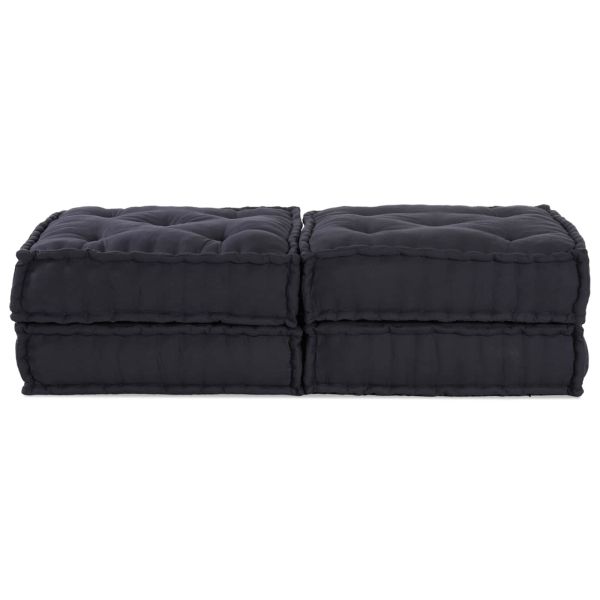 Модулен диван 2 pcs Антрацит 140 x 70 x 36 см Текстил