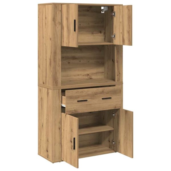 Висок шкаф дъб артизан 80 x 33 x 150 см Инженерно дърво