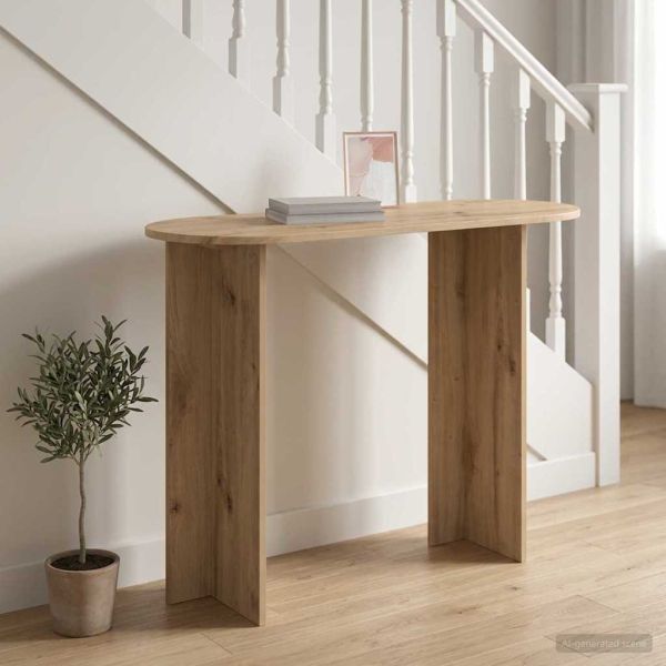 Конзолна маса със съхранение Дъб артизан 100 x 39,5 x 75 см