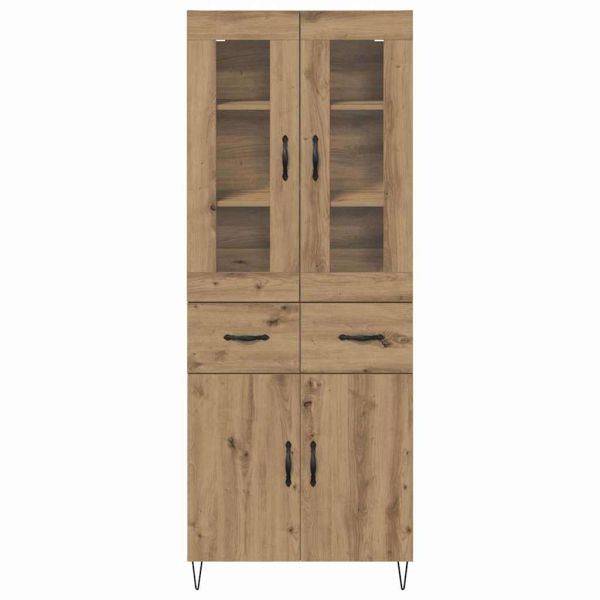 Висок шкаф Дъб 69,5 x 34 x 90 см Инженерно дърво