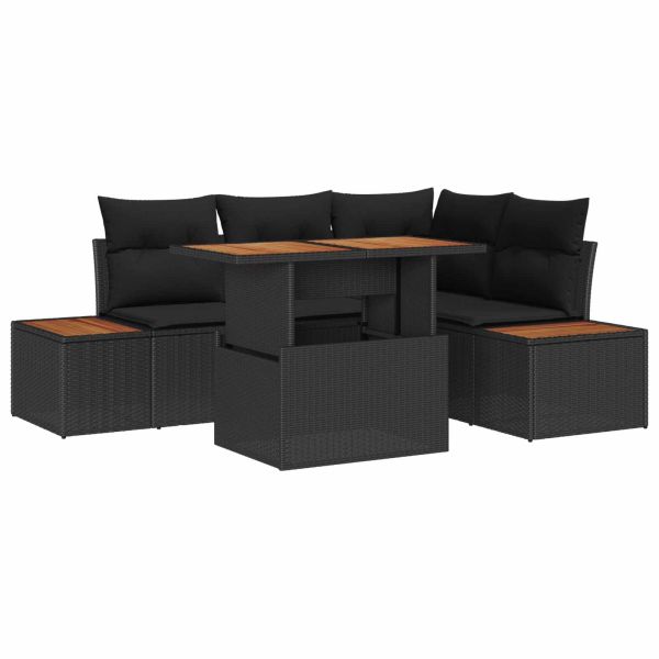 Комплект за хранене в градината 5 pcs Черен и кафяв