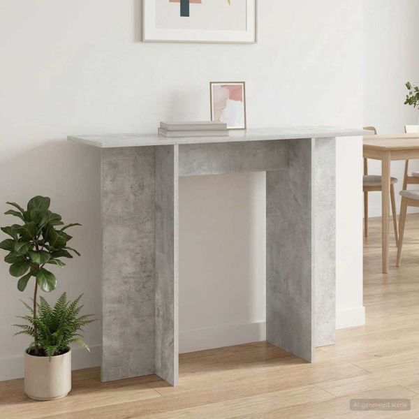 Конзолна маса Бетонно сиво 100 x 30 x 75 см Инженерна дървесина