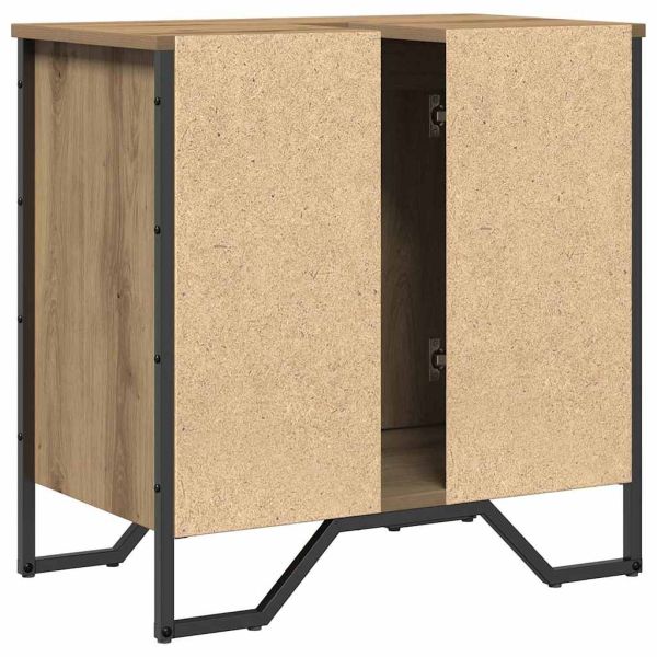 Шкаф за мивка в баня Дъб 60 x 35 x 60 см Инженерно дърво