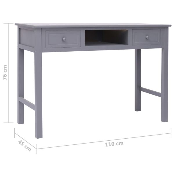 Писалище, сиво, 110x45x76 см, дърво