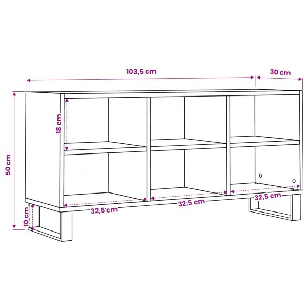 ТВ шкаф Дъб 103,5 x 30 x 50 см Инженерно дърво