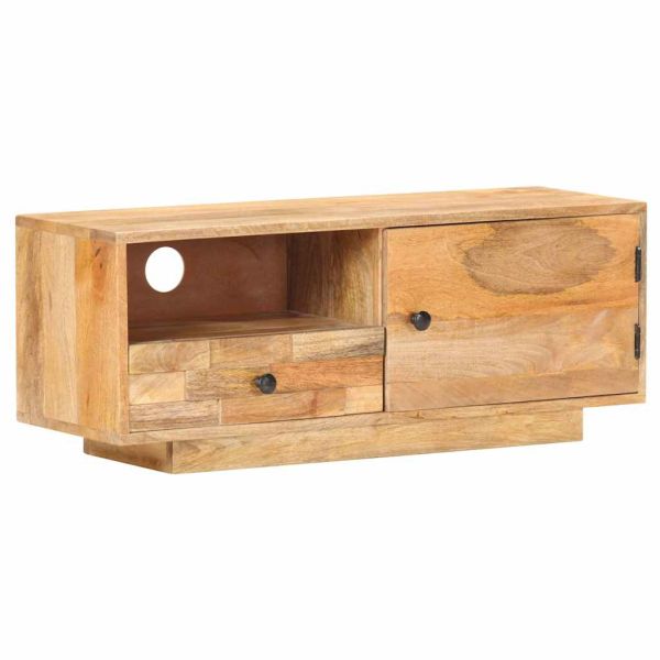 ТВ шкаф, 90x30x35 см, мангово дърво масив
