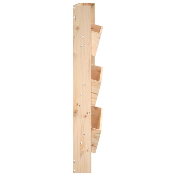 Стенни кашпи 3 нива 60x18,5x110 см бор масивна дървесина