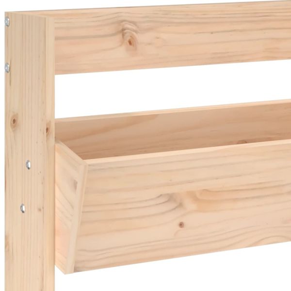 Стенни кашпи 3 нива 60x18,5x110 см бор масивна дървесина