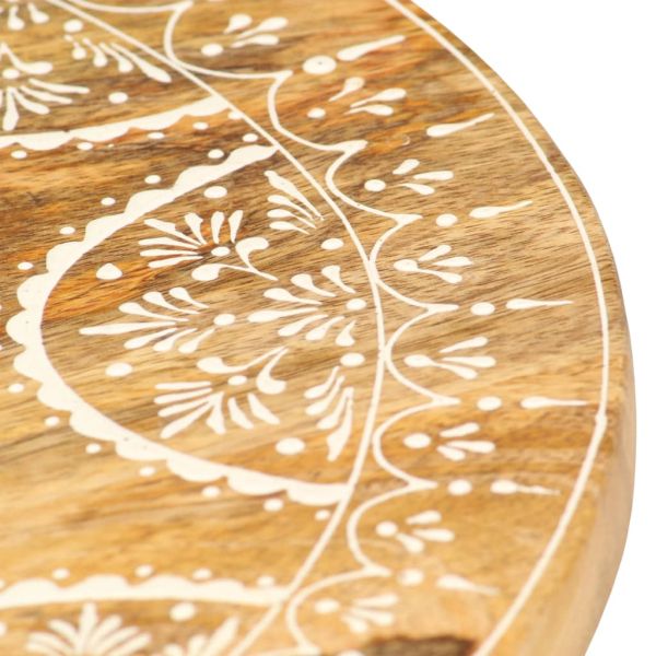 287445 Hand-painted Stool 38x38x35 cm Solid Mango Wood