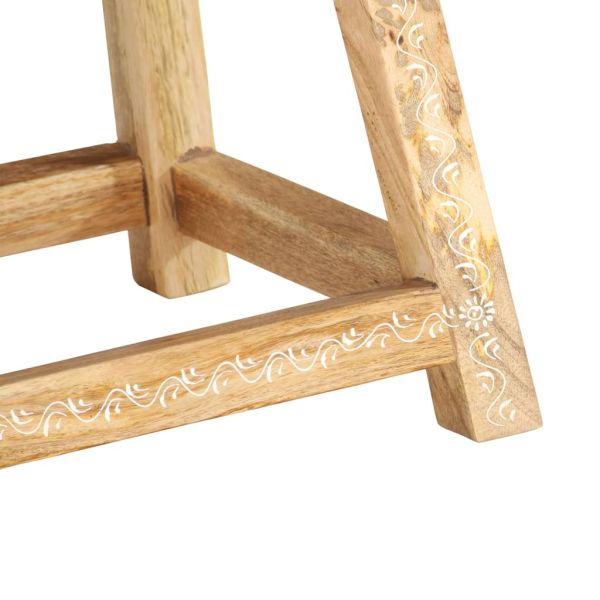 287445 Hand-painted Stool 38x38x35 cm Solid Mango Wood