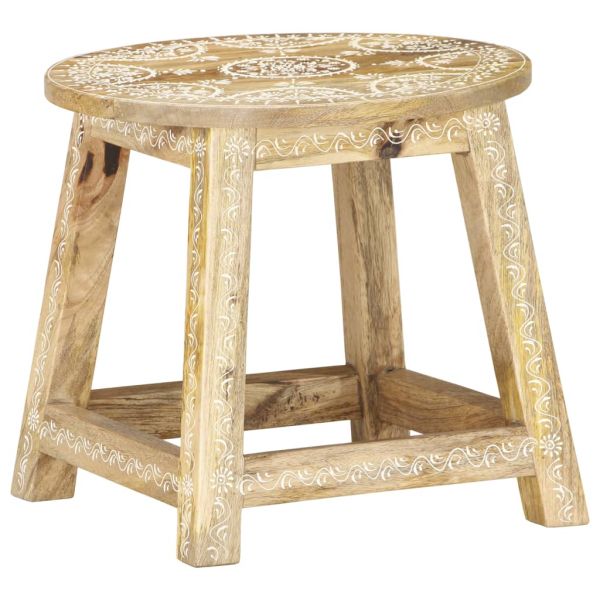 287445 Hand-painted Stool 38x38x35 cm Solid Mango Wood