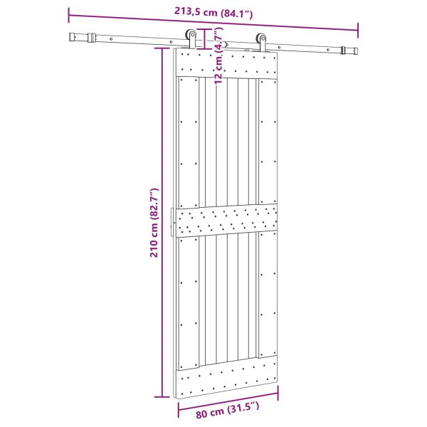 Преплъзваща се врата NARVIK 80 x 210 см (213,5 см)