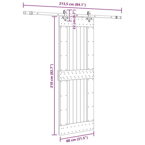 Преплъзваща се врата NARVIK 80 x 210 см (213,5 см)