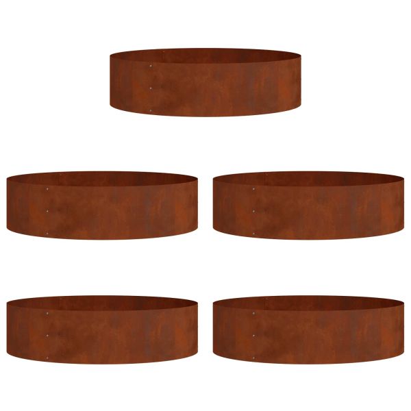 Пръстен за саксия 5 pcs Кафяво 80 x 80 x 20 cm
