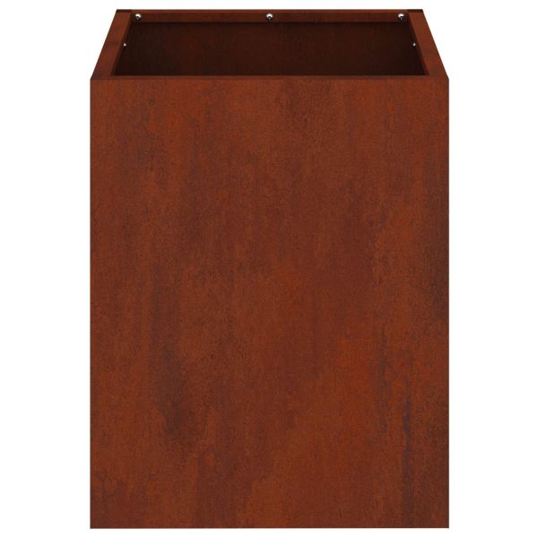 Градинска саксия Патинираща стомана 32 x 32 x 40 см
