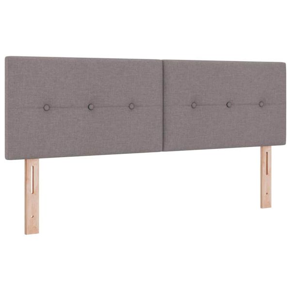 Легло с пружинирана основа с таблото Таупе 140 x 190 cm текстил