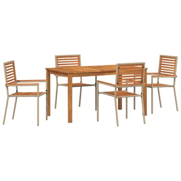 Комплект за хранене в градината 5 pcs Бежово