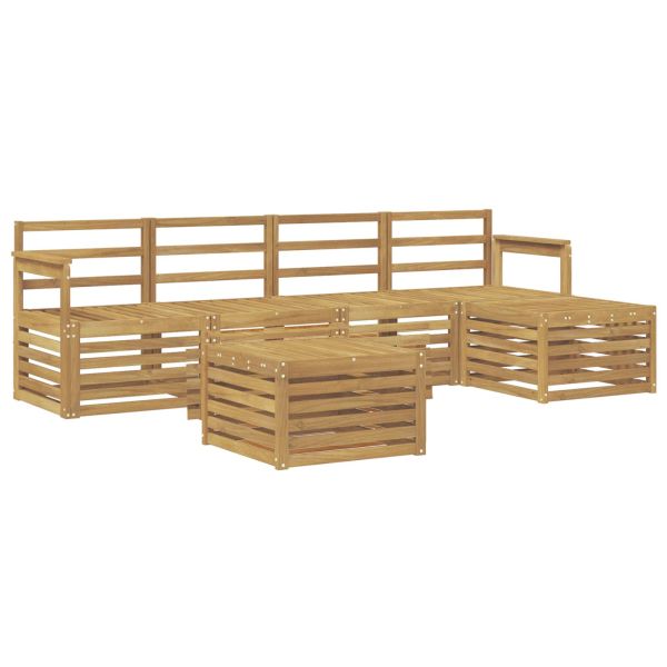 Комплект дивани за открито 6 pcs Бяло 59 x 59 x 37 см