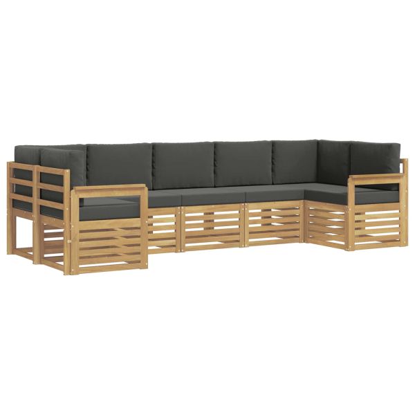 Комплект дивани за открито 6 pcs Бяло и антрацит