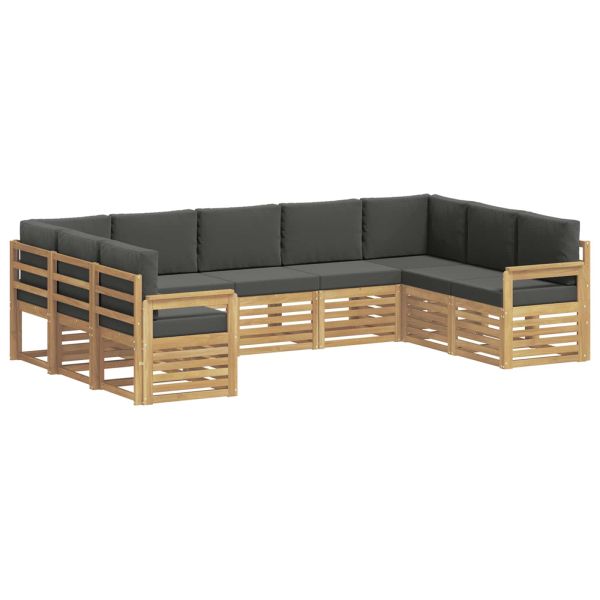 Комплект дивани за открито 7 pcs Бяло и антрацит
