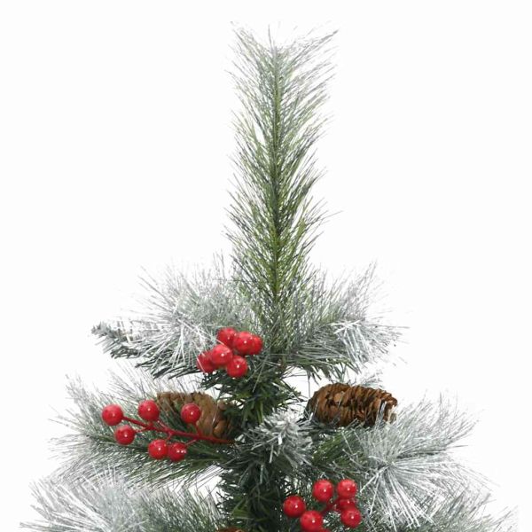 С изкуствено коледно дърво Зелен и бял 150 cm