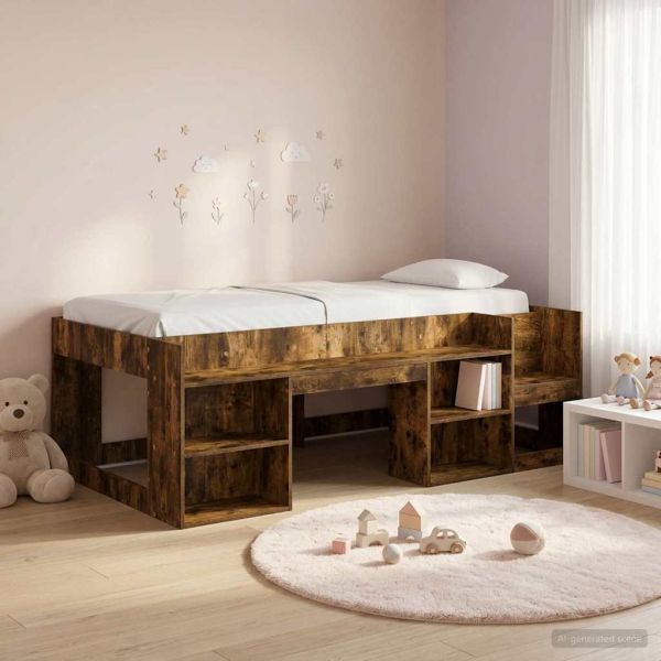 Леглово рамо с хранилище Опушен дъб 98.5 x 200 см