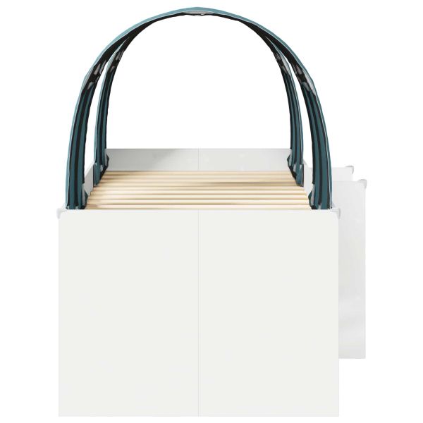 Легло с тунел 4 pcs Бяло и светлосиньо Инженерна дървесина