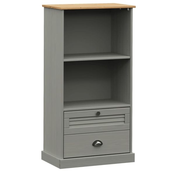 Етажерка за книги VIGO сива 60x35x114,5 см бор масив