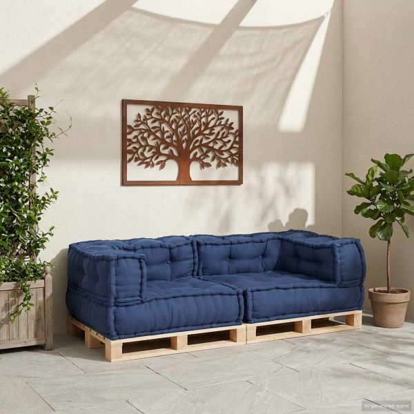 Модулен диван 3 pcs Индийски 140 x 70 x 36 см Текстил
