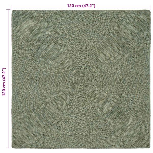 Килими за помещение Маслиненозелено 120 x 120 cm юта