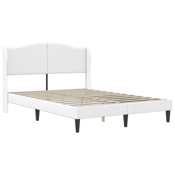 Рамка за легло с таблото Бяло 160 x 200 cm Изкуствена