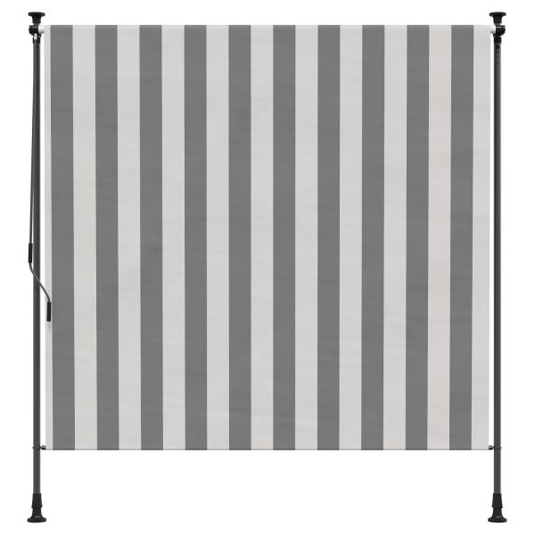 Външна ролкова завеса Антрацит и бяло 100 x 270 cm