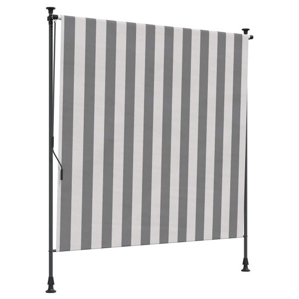 Външна ролкова завеса Антрацит и бяло 200 x 270 cm