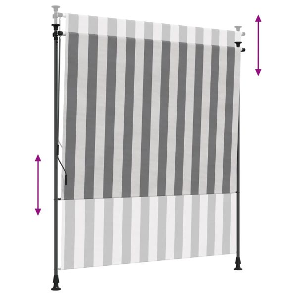 Външна ролкова завеса Антрацит и бяло 200 x 270 cm