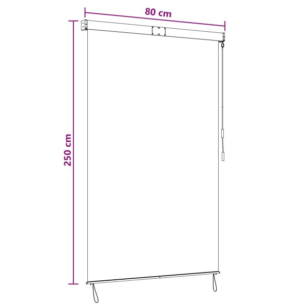 Ролетна щора Черно 80 x 250 cm Текстил и Алуминий