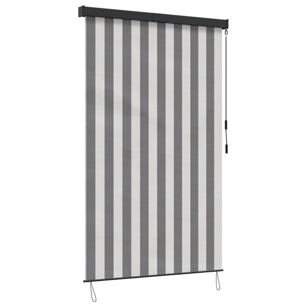 Ролетна щора Антрацит и бяло 100 x 250 cm Текстил и Алуминий