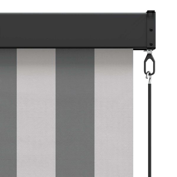 Ролетна щора Антрацит и бяло 100 x 250 cm Текстил и Алуминий