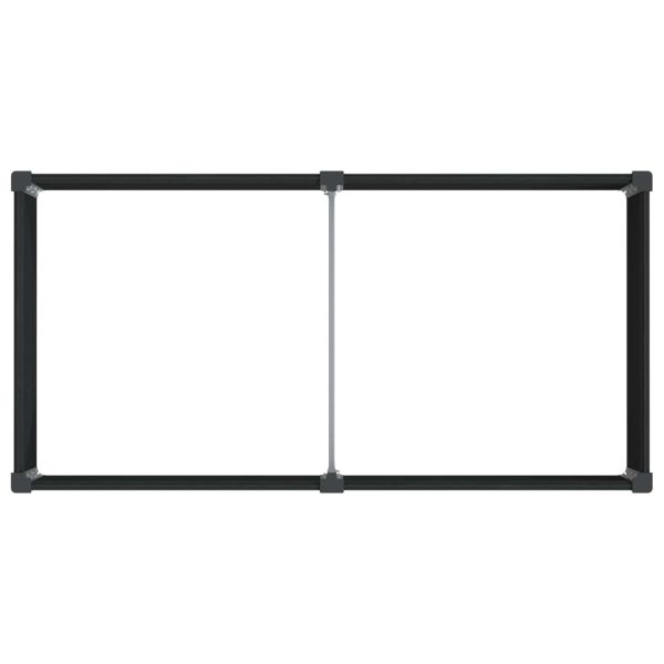 Градинска повдигната леха Черно 100 x 50 x 91 cm