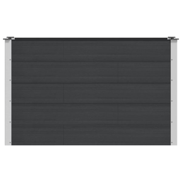 Градинска повдигната леха Черно 150 x 50 x 91 cm