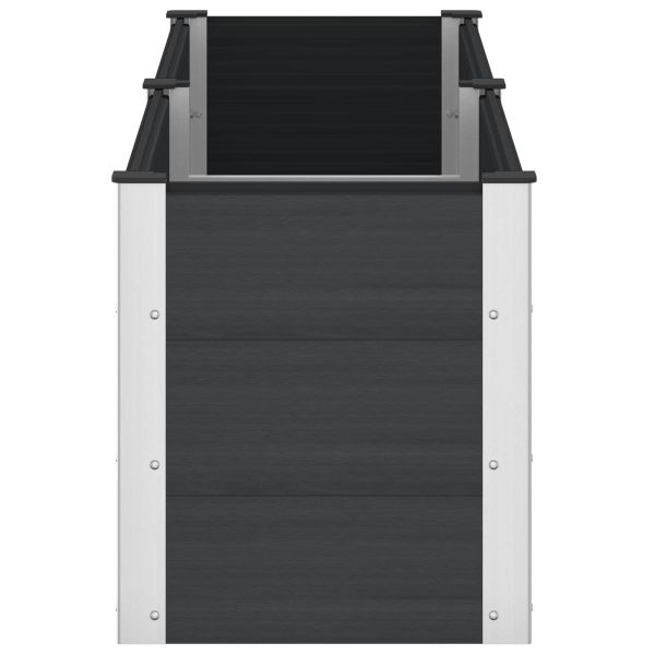 Градинска повдигната леха Черно 200 x 50 x 54 cm